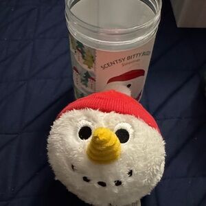 Scentsy Snowman Buddy with Red Hat